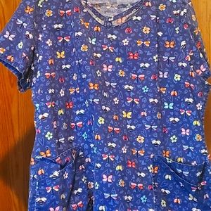 Plus size scrub top